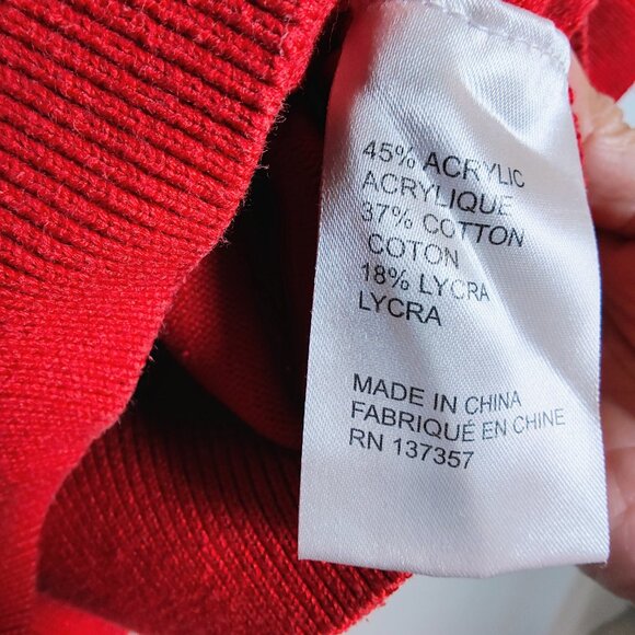 Marissa Webb Women's XS Red Off the Shoulder Ruffled Crop Top - Picture 7 of 8